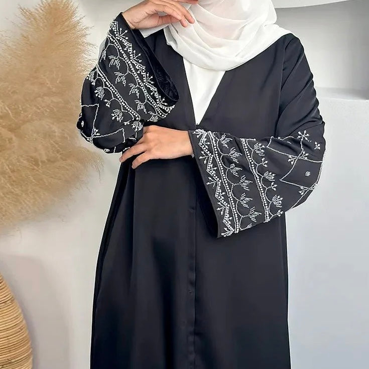 Front Open Handwork Abaya – Elegant Modest Fashion | RTFACTS