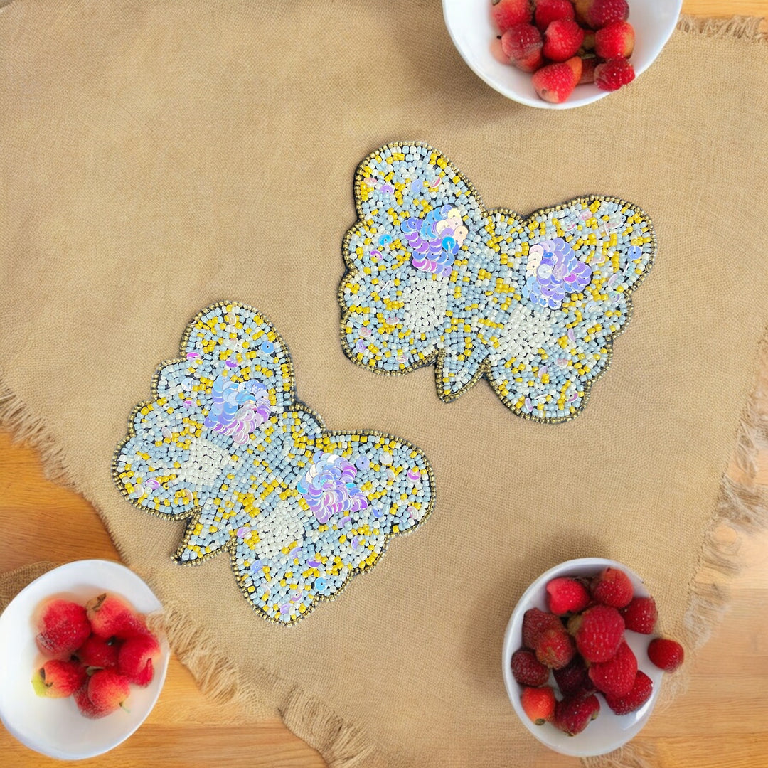 Butterfly beaded coaster