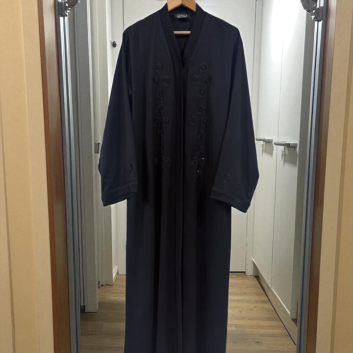 RTFACTS Abaya – Beaded & Embroidered Front Handwork