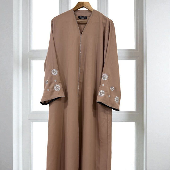 RTFACTS Women’s Handwork Sleeve Abaya – Elegant Beaded Islamic Wear