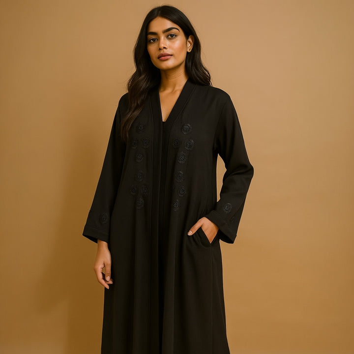 RTFACTS Abaya with Front Hand Beads – Islamic Modest Wear