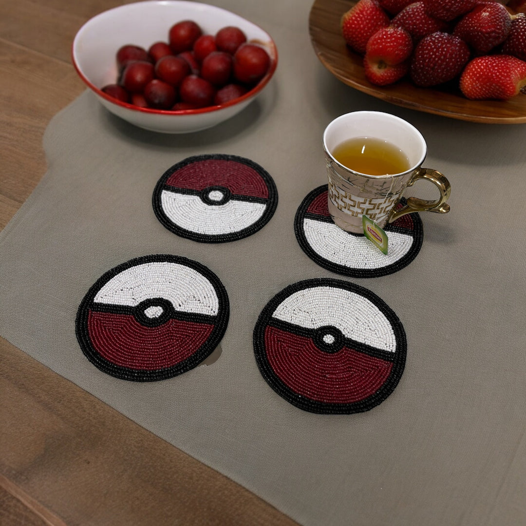 Handmade beaded coasters