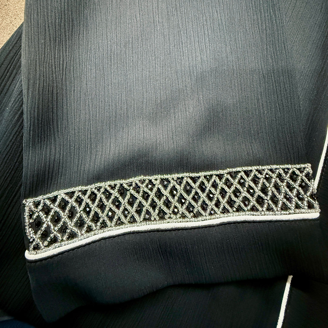 Sleeve Work Abaya with Hand Embroidery – RTFACTS Islamic Modest Wear