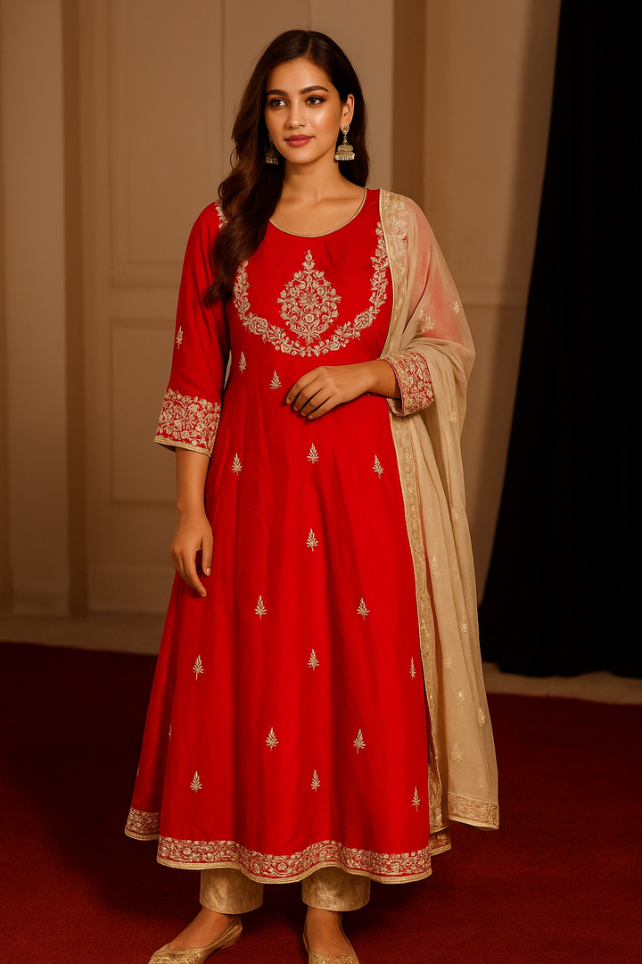 Elegant Handwork Dapka Suits