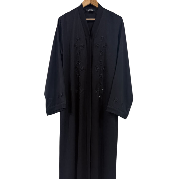 RTFACTS Abaya – Beaded & Embroidered Front Handwork