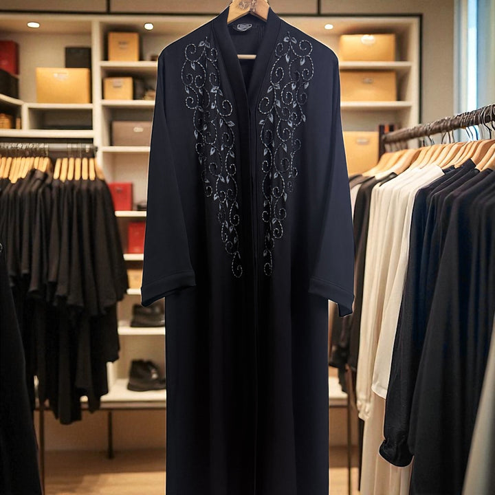 Premium Front Open Abaya with Handwork Detailing – Party & Casual Modest Fashion