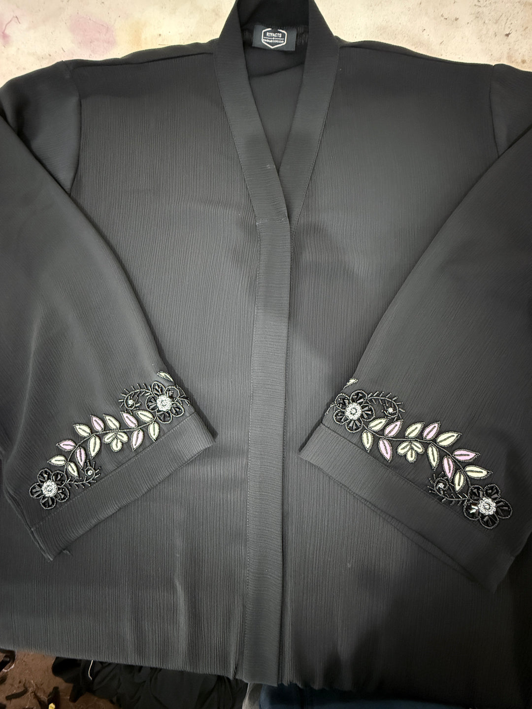 Hand Embroidered Sleeve Abaya – Elegant Modest Wear | RTFACTS