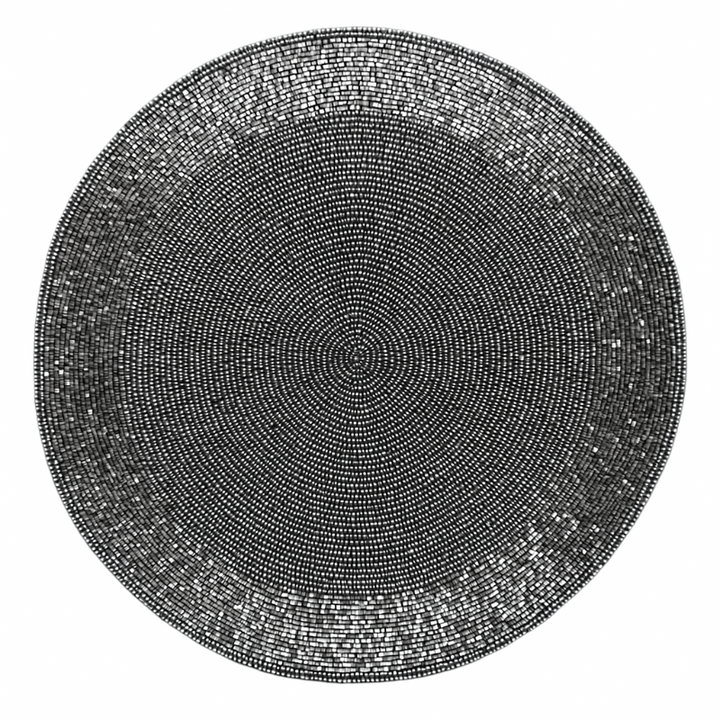 Mercury Beaded Placemat 13” – Handmade Table Decor