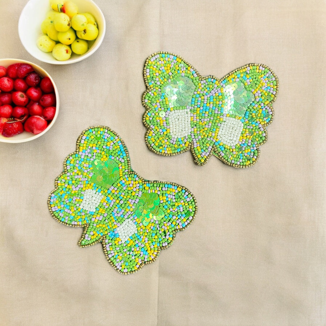 Butterfly Beaded Coaster Size 6x4 Inches