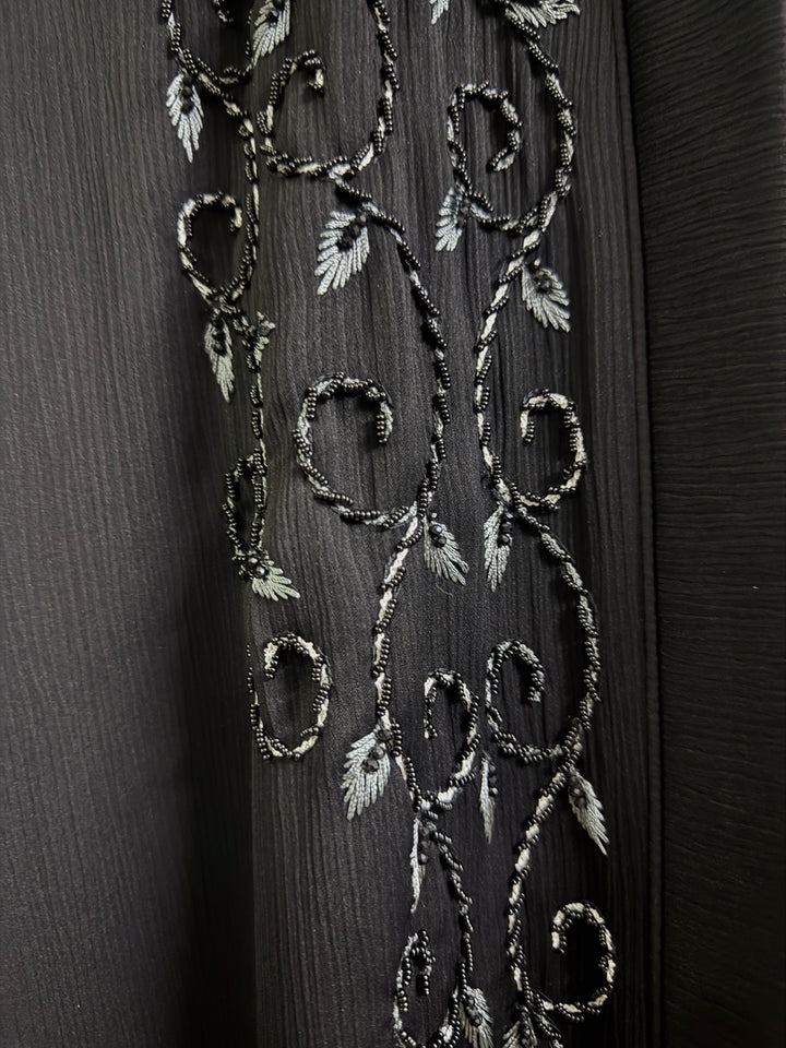 Premium Front Open Abaya with Handwork Detailing – Party & Casual Modest Fashion