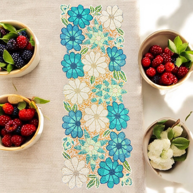 Luxury Handmade Beaded Table Runner 13x36” – RTFACTS
