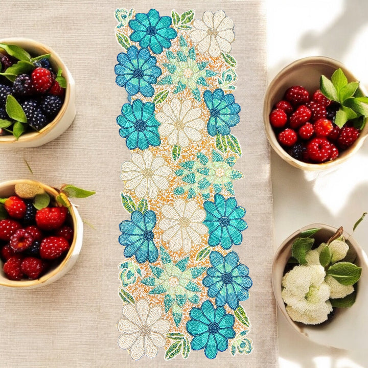 Luxury Handmade Beaded Table Runner 13x36” – RTFACTS