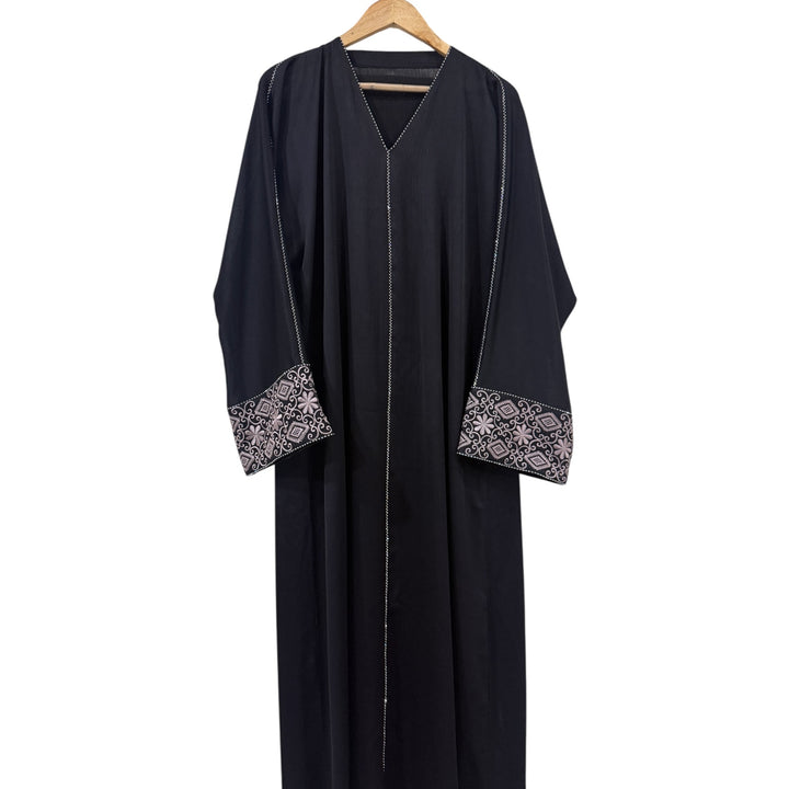 RTFACTS Classic Abaya – Front Hand Embroidered Modest Gown