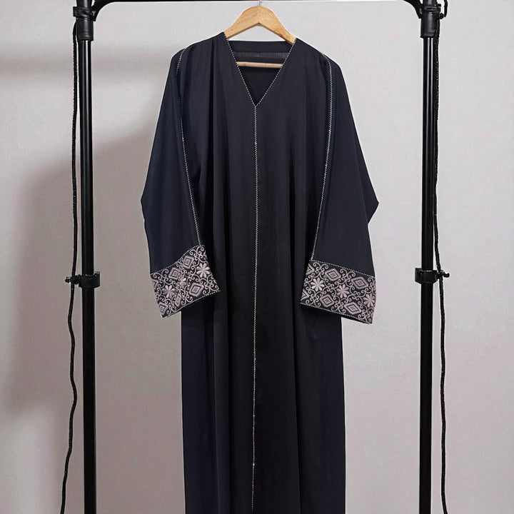 RTFACTS Classic Abaya – Front Hand Embroidered Modest Gown