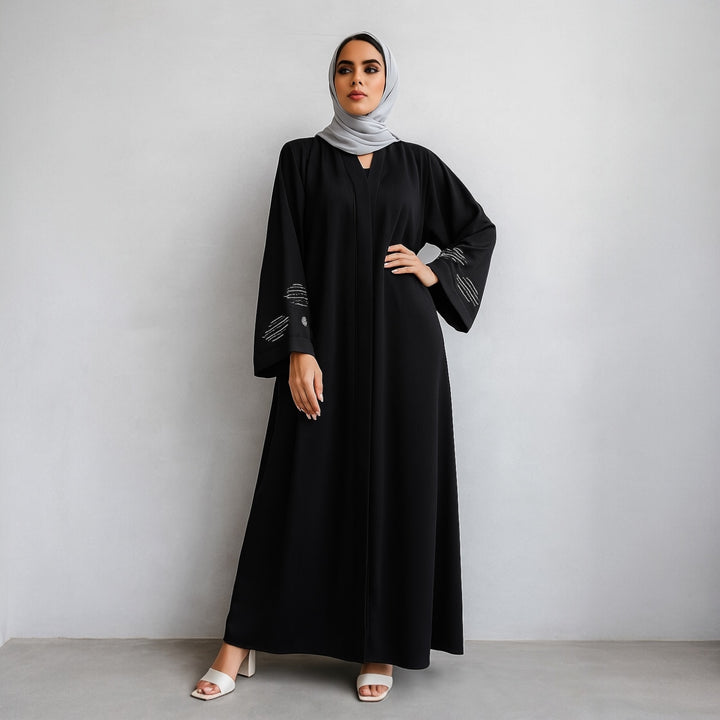 RTFACTS Women’s Handwork Abaya – Luxury Beaded & Modest Dress