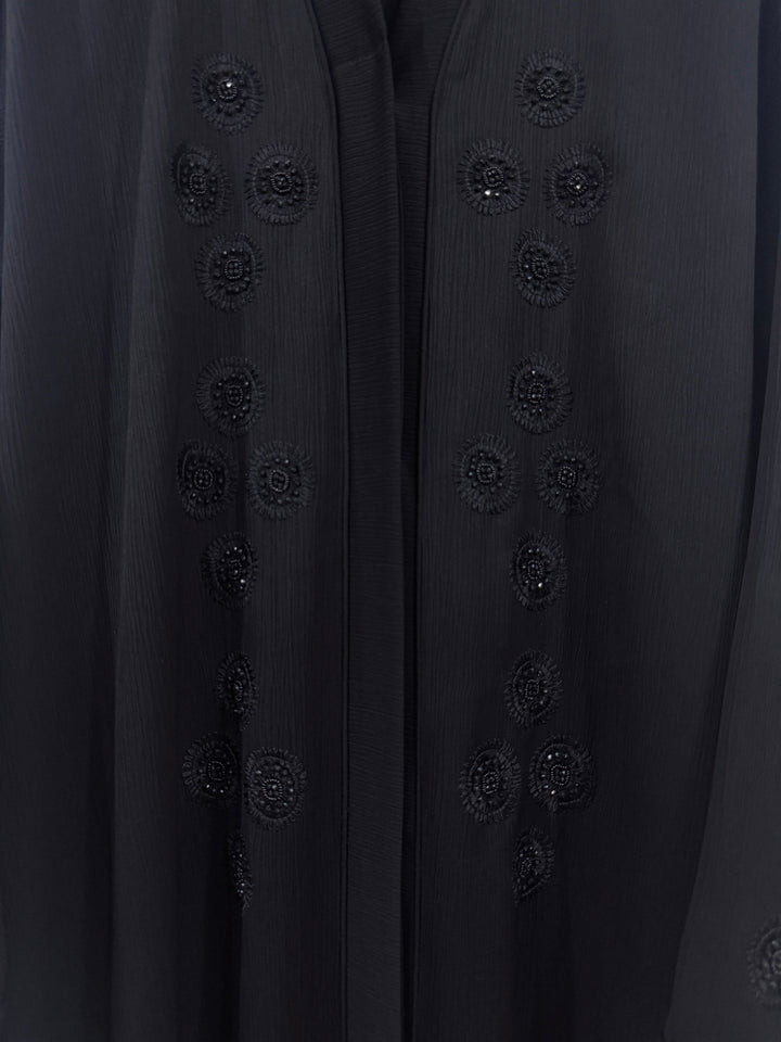 RTFACTS Abaya – Beaded & Embroidered Front Handwork