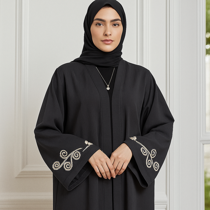 RTFACTS Front sleeve  Handwork Abaya – Stylish Party & Eid Dress