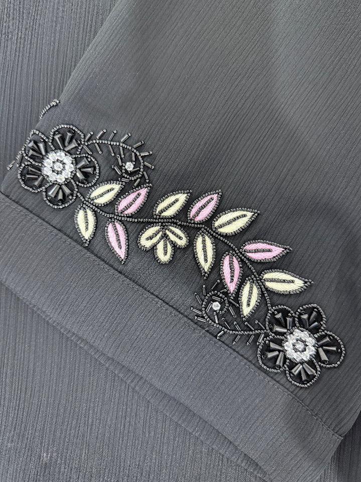 Hand Embroidered Sleeve Abaya – Elegant Modest Wear | RTFACTS