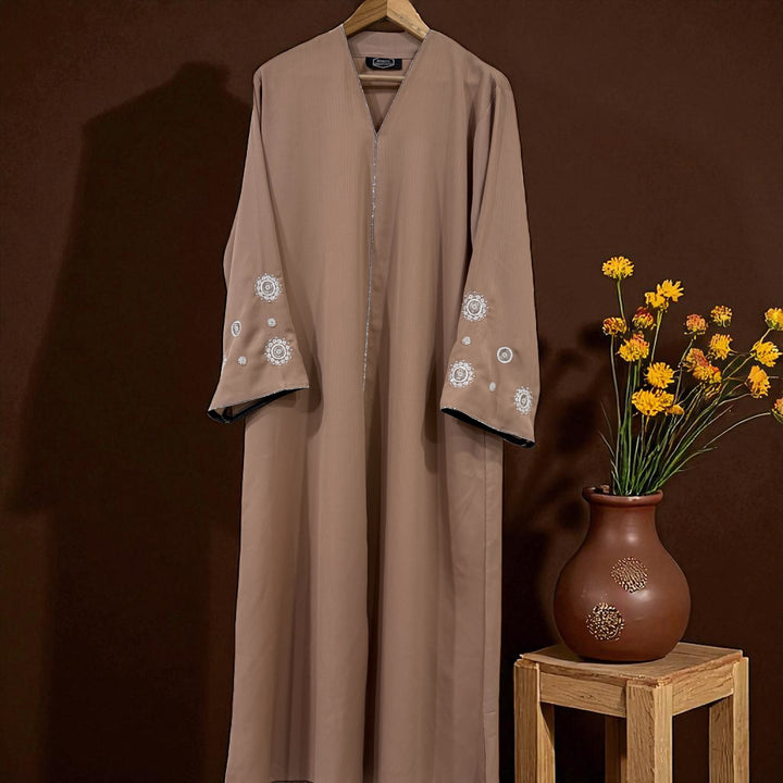 RTFACTS Women’s Handwork Sleeve Abaya – Elegant Beaded Islamic Wear