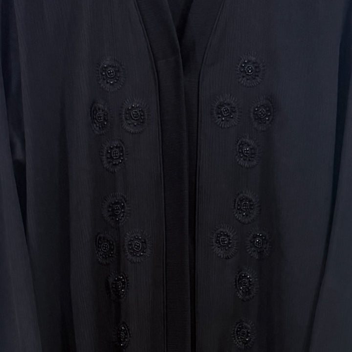 RTFACTS Abaya – Beaded & Embroidered Front Handwork