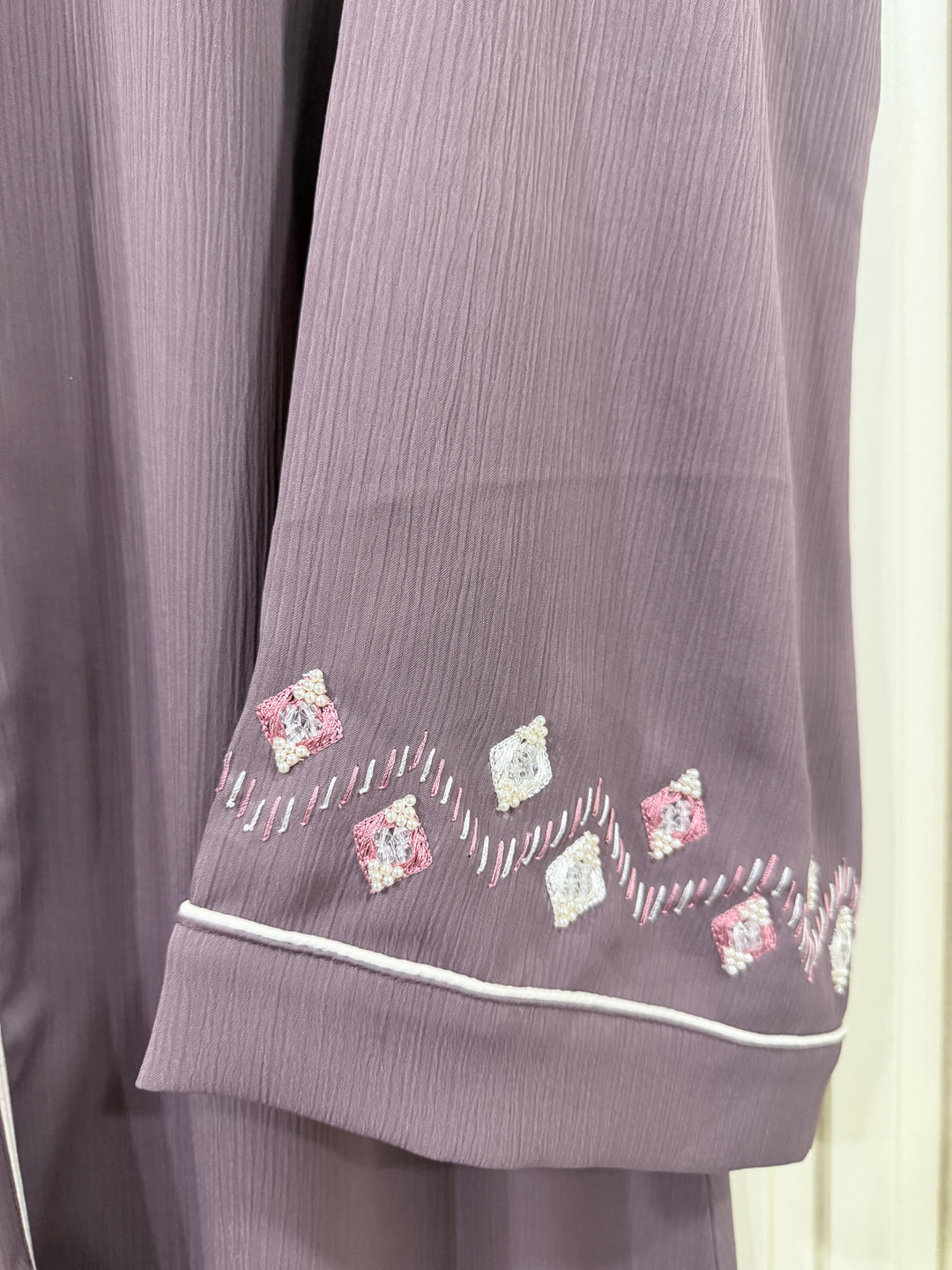 RTFACTS Party Wear Abaya – Front Beaded Handwork Design