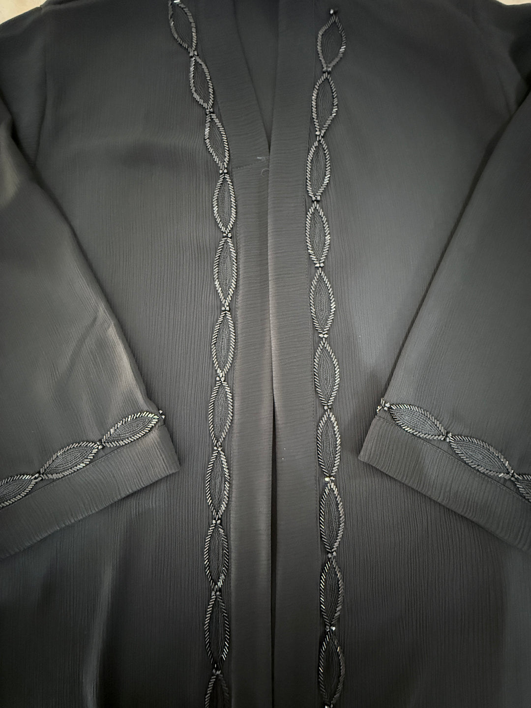 Front Open Hand Embroidered Abaya – Modest Luxury Wear | RTFACTS