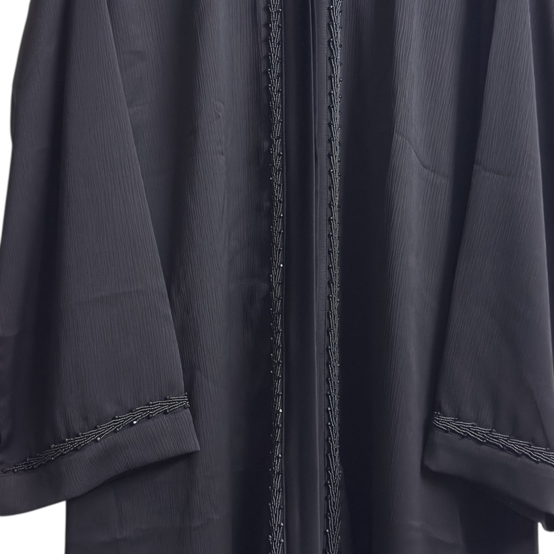 RTFACTS Women’s Modest Abaya – Beaded Front Hand Embroidery