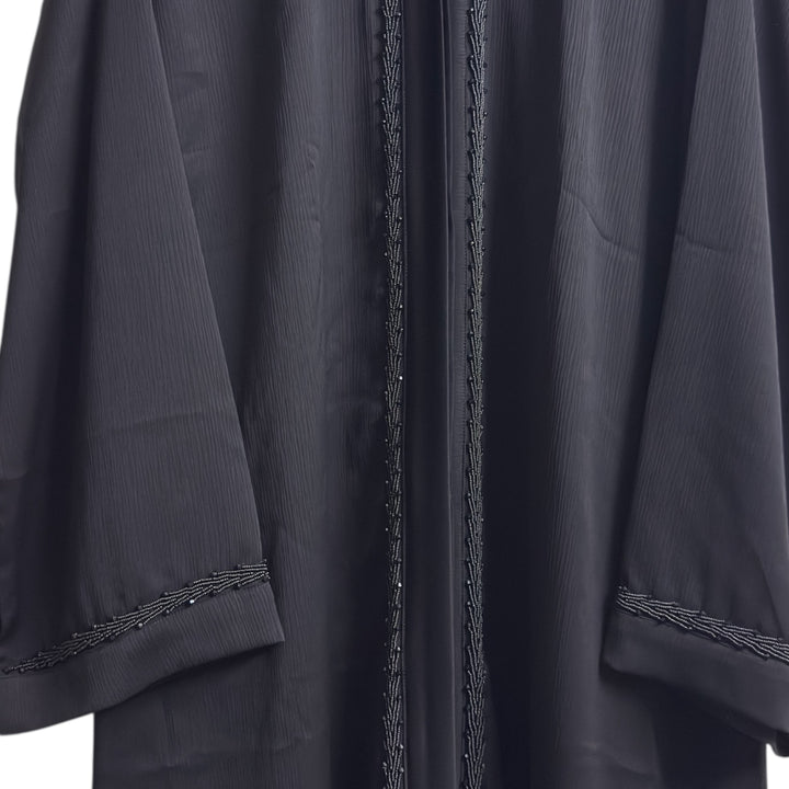 RTFACTS Women’s Modest Abaya – Beaded Front Hand Embroidery