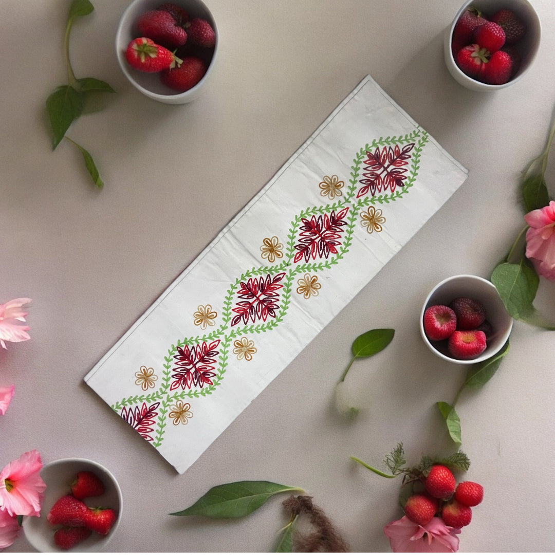 Embroidery Table Runner Size:-13*36 Inches