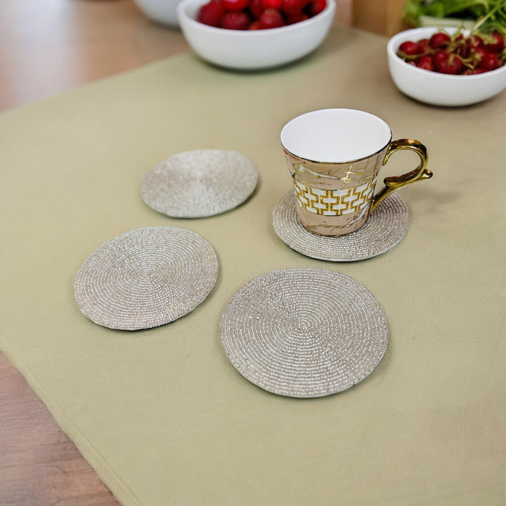 Beaded Tea Coaster Set Of 4