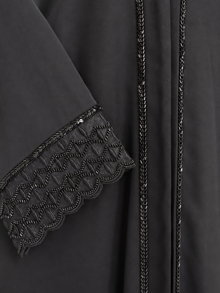 Women’s Front Open Abaya | Elegant Handwork Design | Modest Party &amp; Occasion Wear