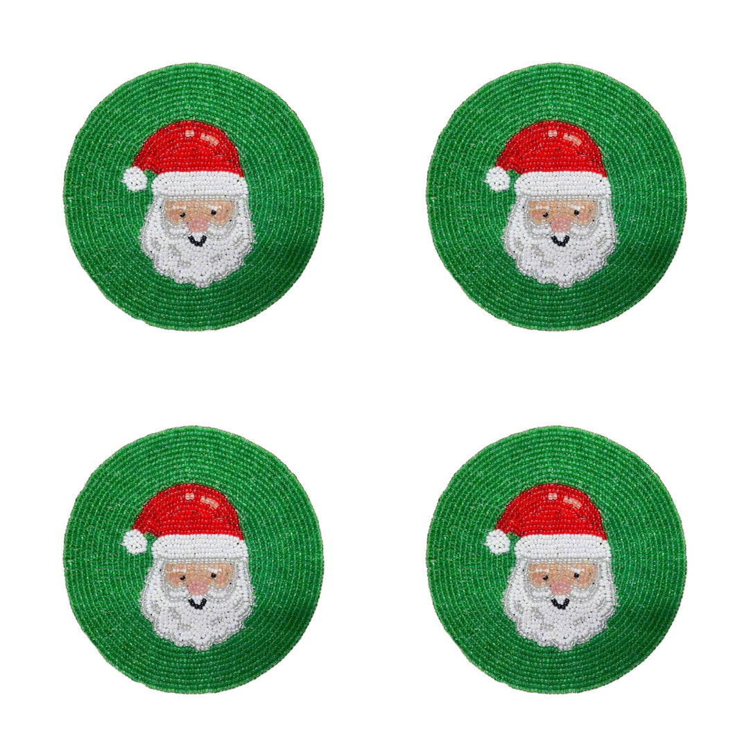 Christmas Beaded tea Coaster Set of 4