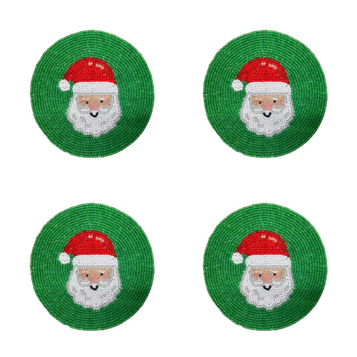 Christmas Beaded tea Coaster Set of 4