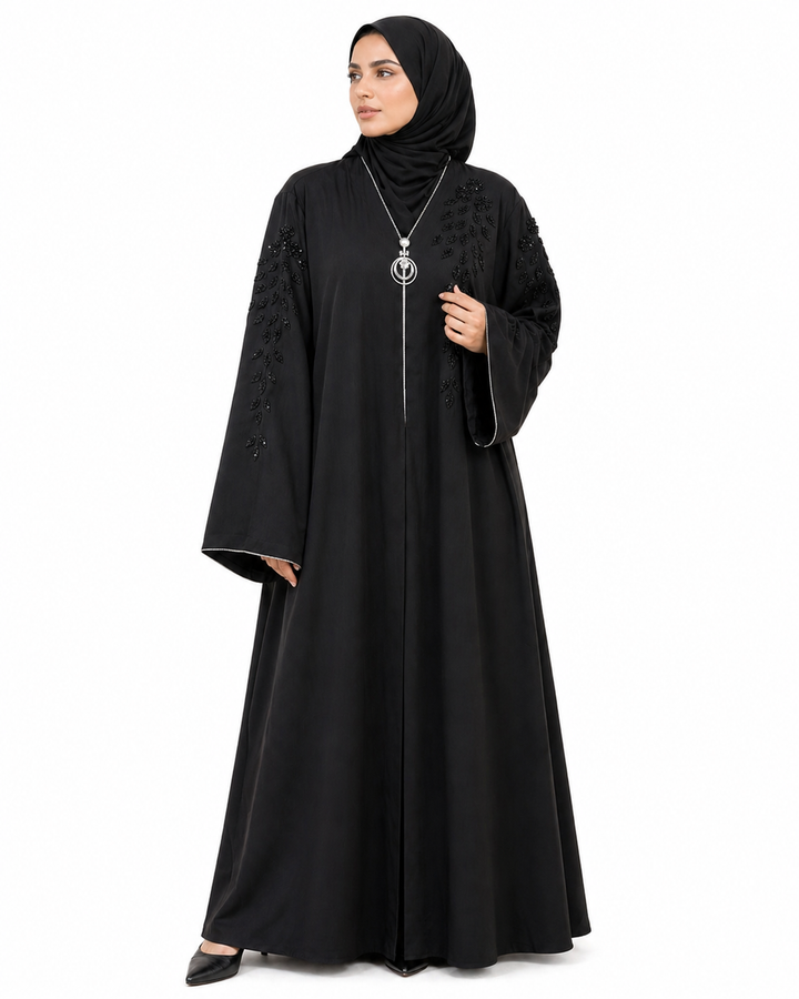 Designer Front Bota Handwork Abaya