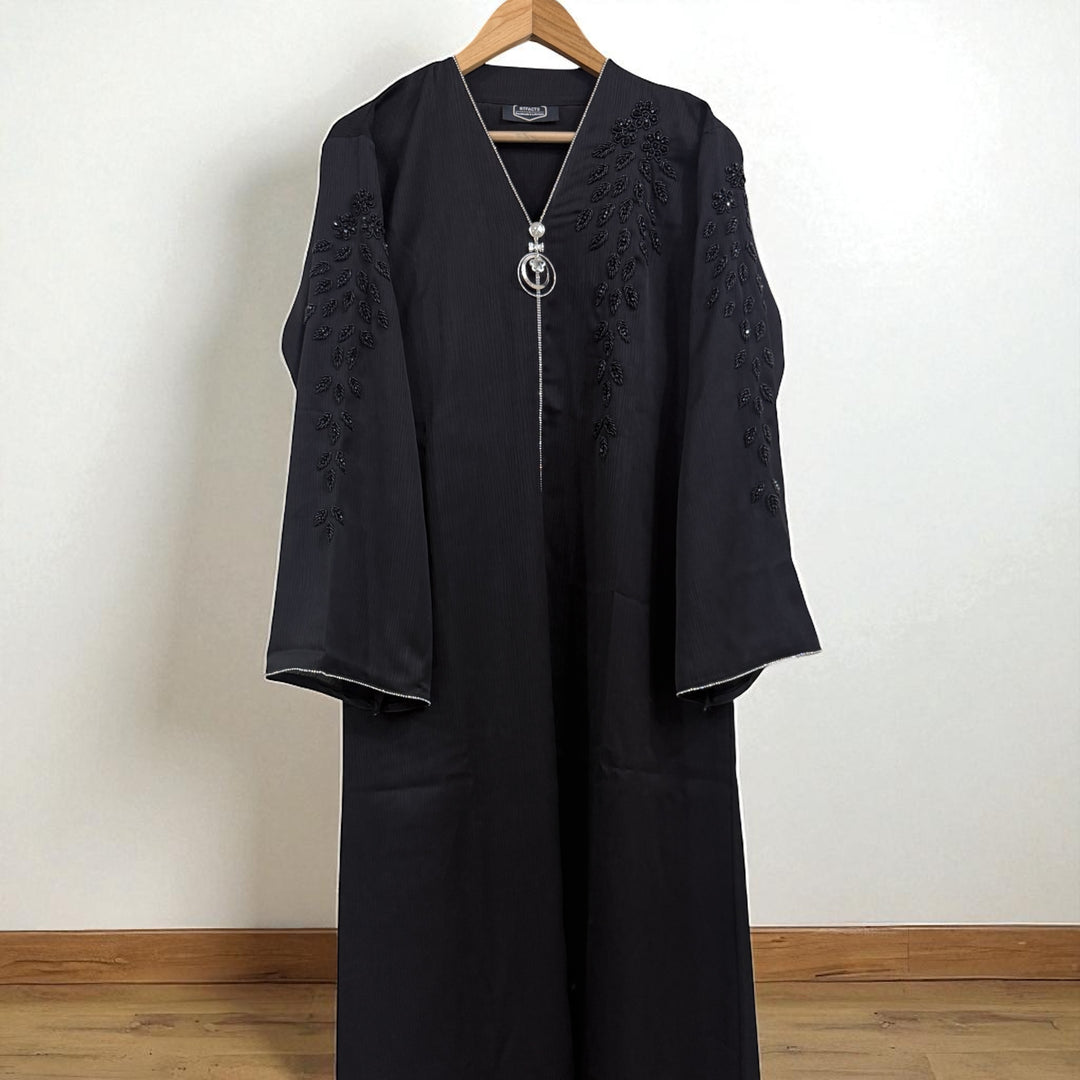 RTFACTS Islamic Abaya – Premium Front Handwork Beads Dress