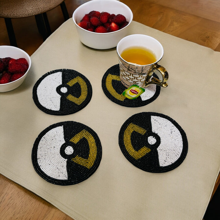 Pokemon Beaded Coaster Size:-4 Inches Set of 4