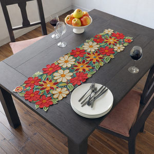 Artisan Gold Ivory Flower Runner