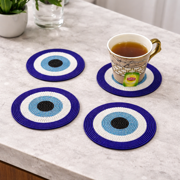 Blue Evil Eye Table Coasters