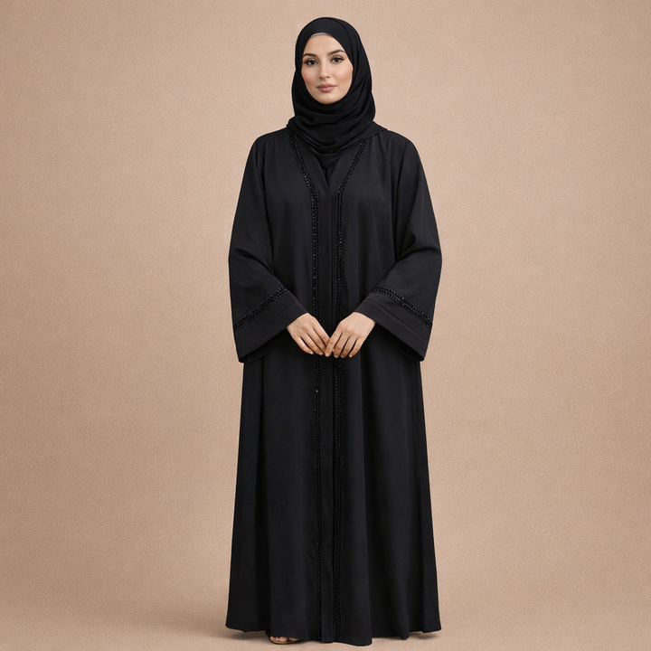 Designer Handwork Abaya Black