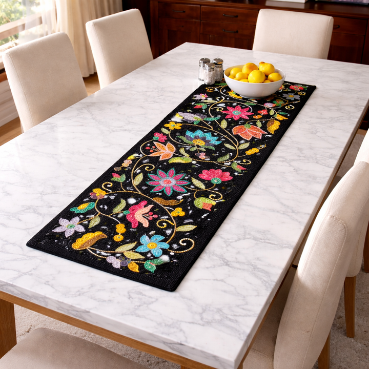 Beads Dining Table Runner Size 13x36 Inches