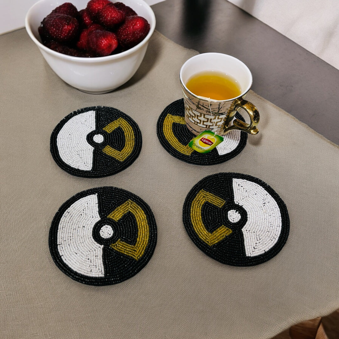 Pokemon Beaded Coaster Size:-4 Inches Set of 4