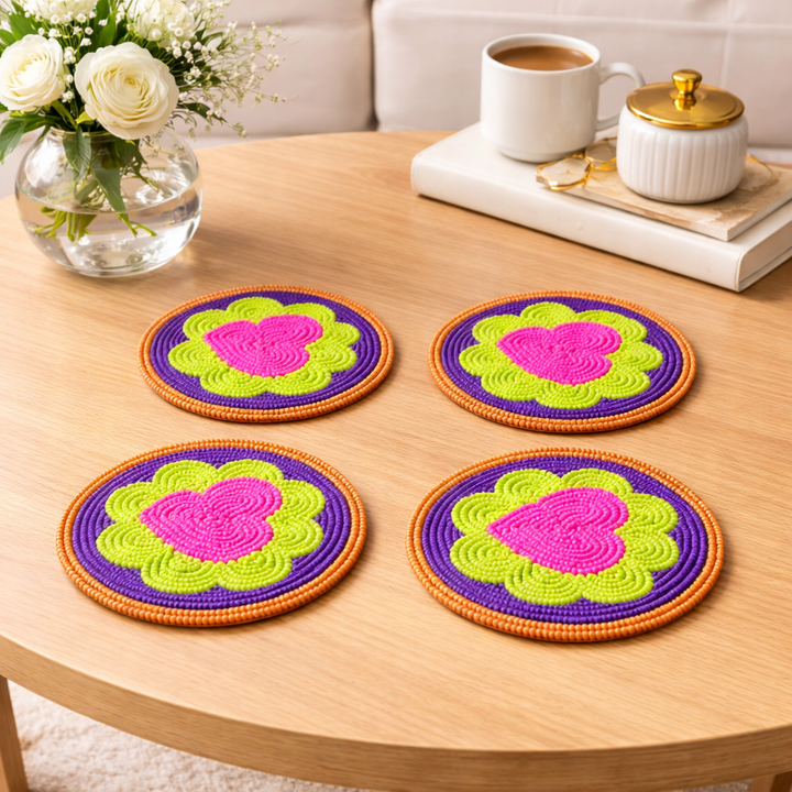 Handmade Tea Coaster – 4" | Elegant Table Accent