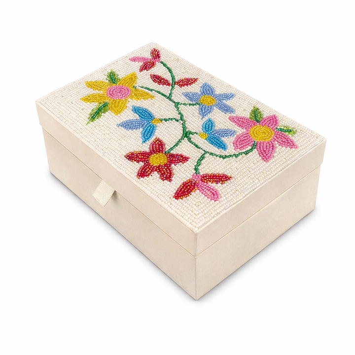 Luxury Handmade Beaded Jewelry Storage Box for Women