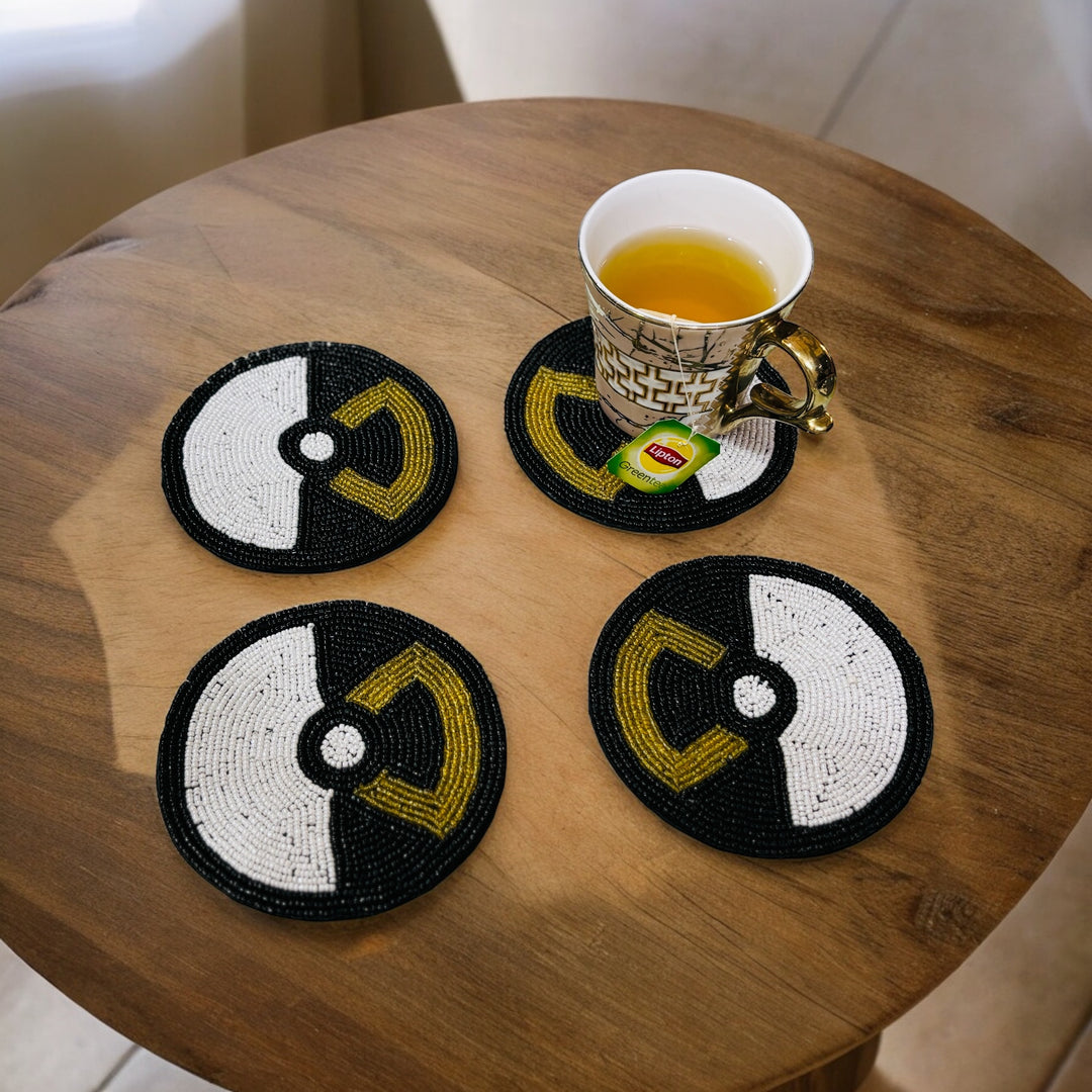 Pokemon Beaded Coaster Size:-4 Inches Set of 4