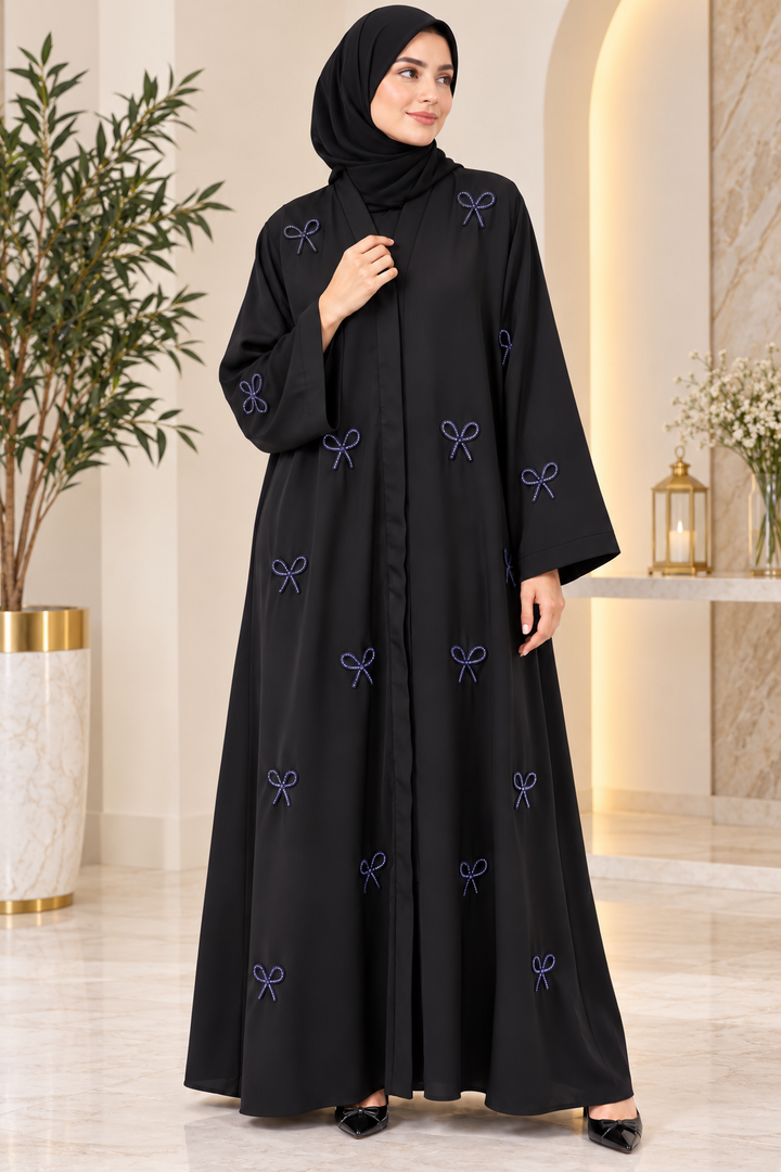 Women’s Elegant Bow Design Abaya