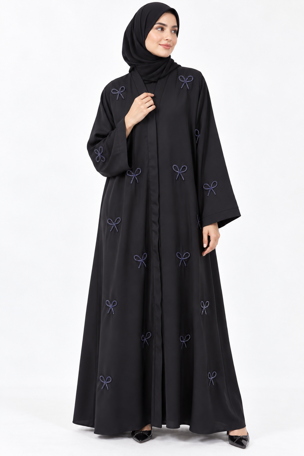Women’s Elegant Bow Design Abaya