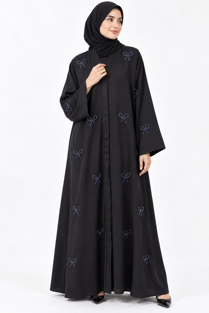 Women’s Elegant Bow Design Abaya