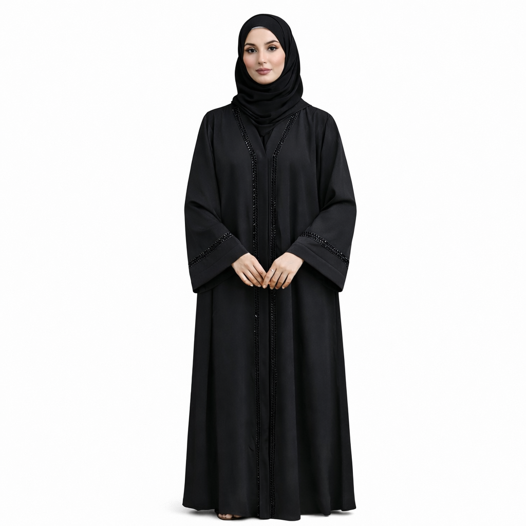 Designer Handwork Abaya Black