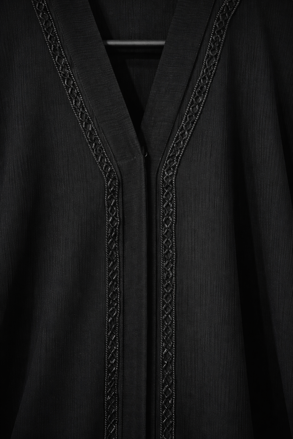 Women Black Front Open Abaya | Dubai Style Modest Wear | Premium Zoom Fabric | Elegant Islamic Dress for Party & Daily Wear