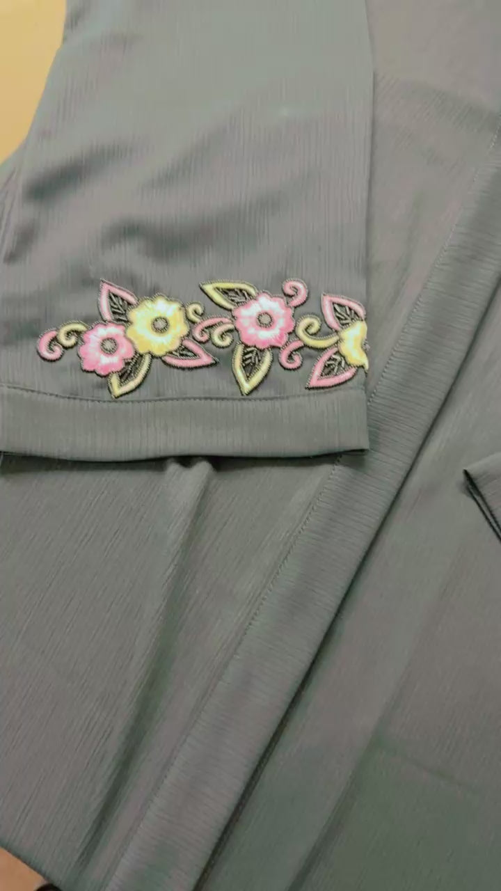 Imported zoom handwork abaya